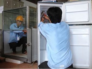 Dịch vụ sơn sửa tủ lạnh tại trung tâm điện lạnh Đức Hưng