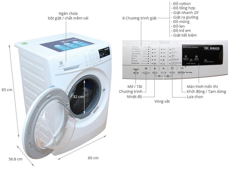 Máy giặt Electrolux EWF80743 7kg Máy giặt Electrolux EWF80743 7kg